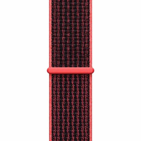 Ремінець Nylon loop на Apple Watch 38/40/41mm Crimson black